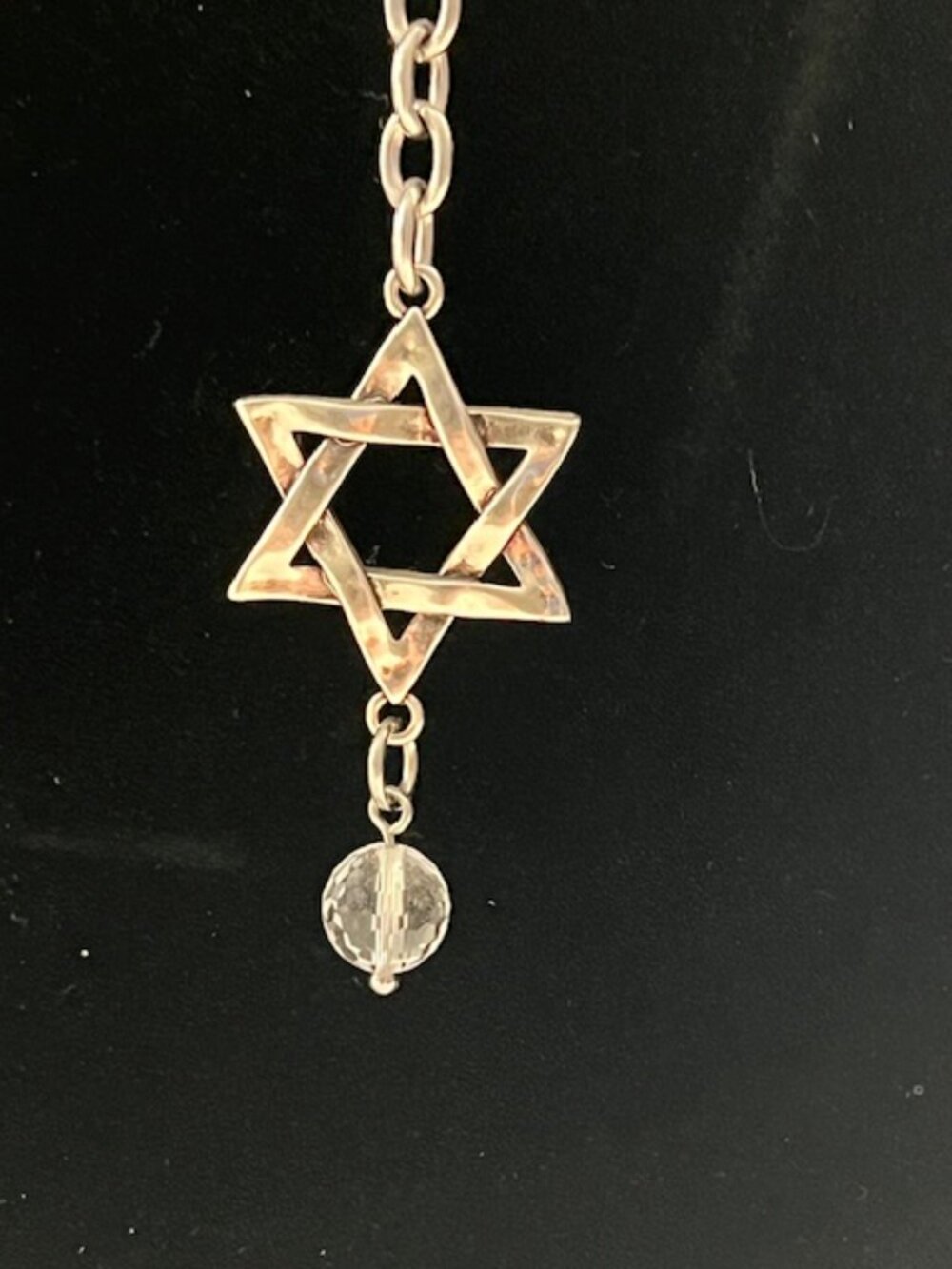 Katia Designs Silver Peace & Love Choker-Star charm Drop, Retired, Never Worn - Picture 3 of 4